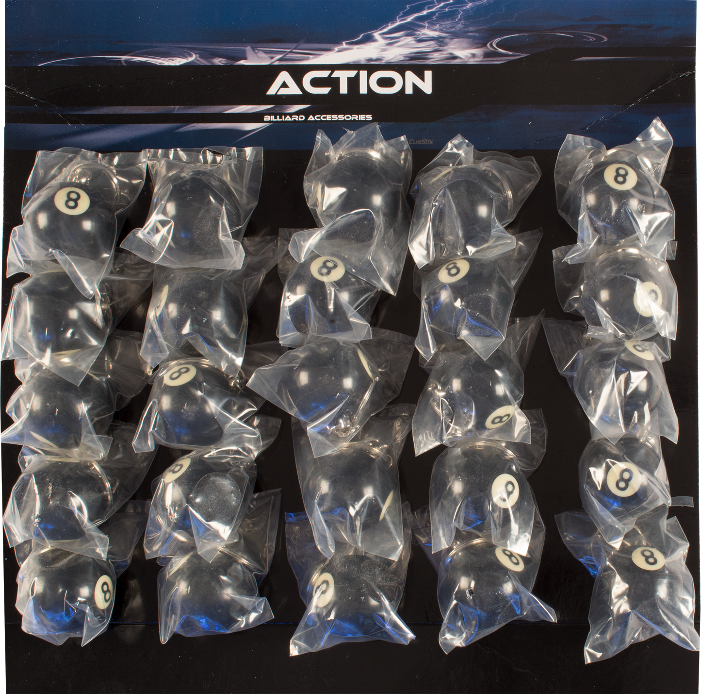 Action NI8SKR25 8-Ball Keychain Scuffer - Card of 25