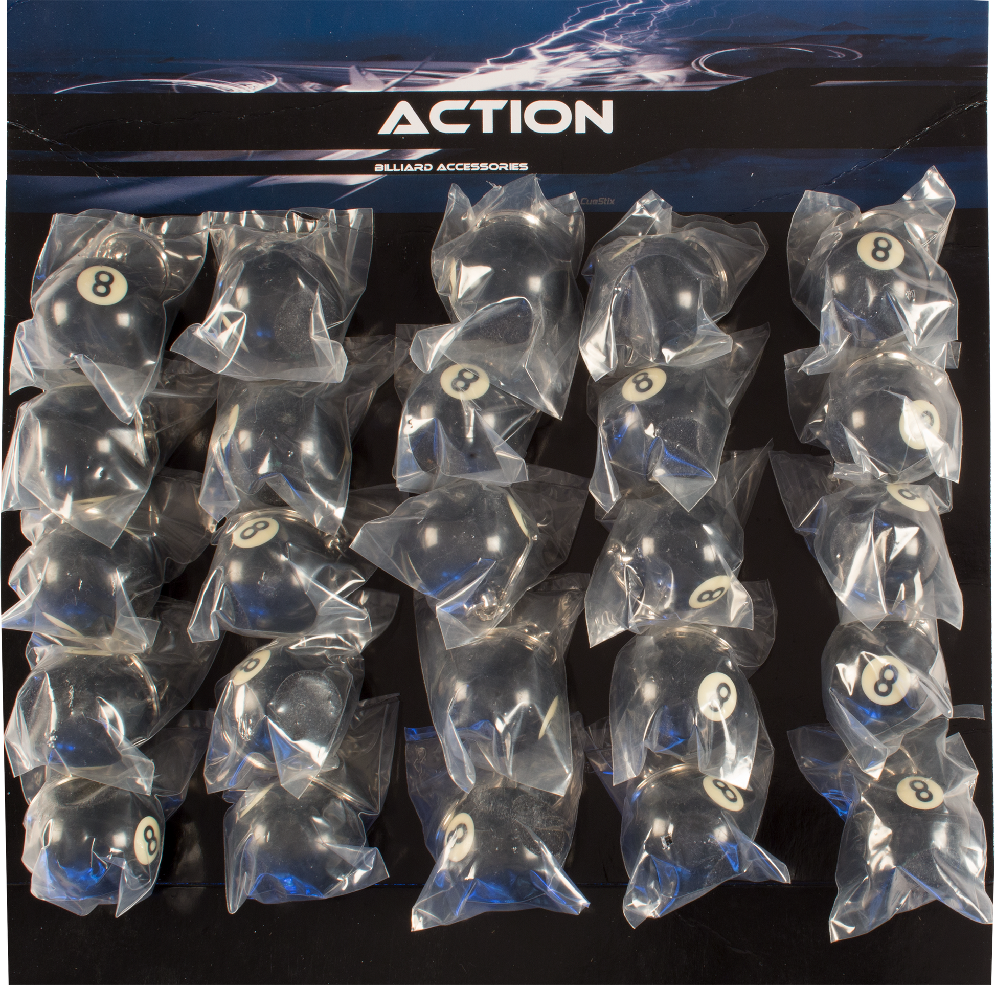 Action NI8SKR25 8-Ball Keychain Scuffer - Card of 25